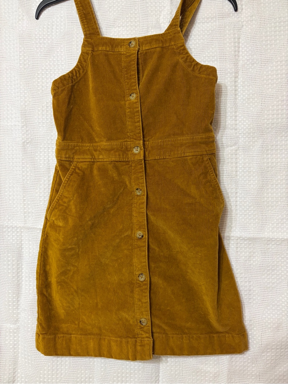 Crewcuts Corduroy Pinafore in Mustard Yellow